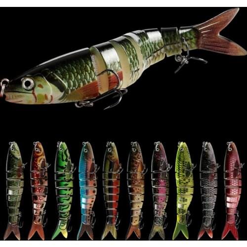 13.5cm/20g Multi Jointed Lifelike Slow Sinking Plastic Fishing Bait Lure Pencil for Fishing Lovers Plastic Fishing Bait Lure Pen