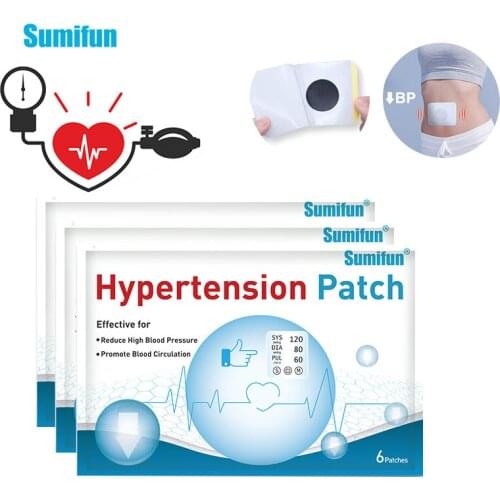 18Pcs/3bags Sumifun Anti Hypertension Patch Clean Blood Vessel Reduce Sugar Diabetes Herbal Plaster Control High Blood Pressure