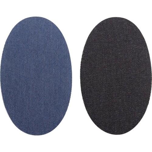 4pcs/set Denim Patches Knee Hole Patch Pants Shirt Iron On Clothing Patches DIY Apparel Handmade Fabric Sewing Accessories