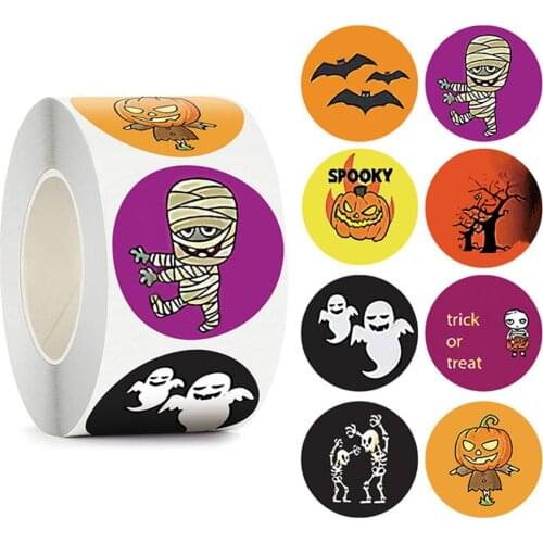 500pcs Gift Sealing Stickers Halloween Pumpkin Ghost Diary Scrapbooking Stickers Festival Halloween Party Decor Labels Sticker