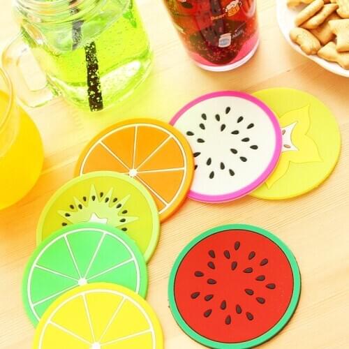 A1814 Fruit Shape Coaster SiliconeCreative Non-Slip Heat Proof Mat Coaster