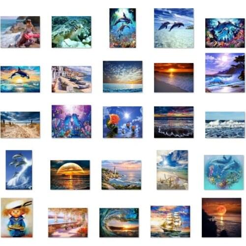 A55578 Rose Blue Sky Sea cross stitch kit people 18ct 14ct 11ct count canvas stitches embroidery DIY handmade needlework