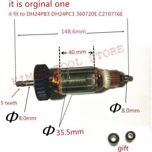 AC220-240V 5 teeth DH24PB3 DH24PC3 Motor Armatur Engine for HITACHI 360720E C210716E
