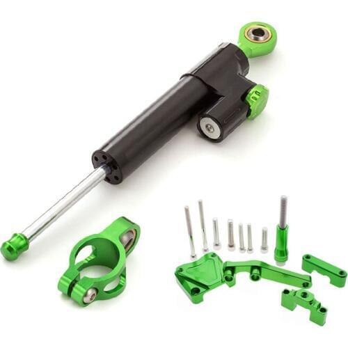 Motorcycle Aluminum Steering Stabilizer Damper Mounting Bracket For Kawasaki EX300 NINJA 300 2013-2016 2014 2015 Complete Set