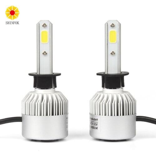 Car LED Headlight H1/ H11 Models New 2PCS Bulbs High Power COB Chips 6000K 7200 Lumens Auto Car Styling Repalcement Headlamp