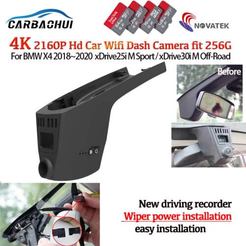 New ! Plug and play Car DVR wifi Video Recorder Dash Cam Camera For BMW X4 xDrive25i M Sport / xDrive30i M Off-Road 2018~2020 hd