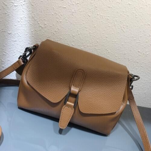 Genuine Leather Cowhide Designer Handbags High Quality Womens Bag Office Bag 2020 New Cross Shoulder Bag Cross Body Bag Woman
