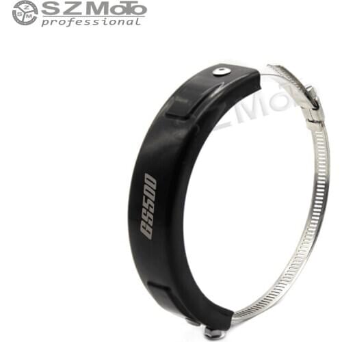 For SUZUKI GS500 500 Silencer Round Oval Exhaust Protector Can Cover Motorcycle SCOPE 100MM-140MM silicone Protect WITH LOGO