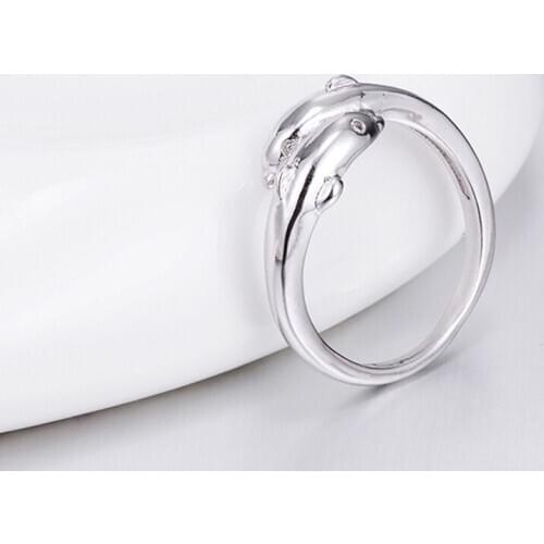 Rings Dolphins Open Finger Rings for Women Wedding Party Jewerly Accessories Gift Mujer Bague Anillos Femme Drop Shipping