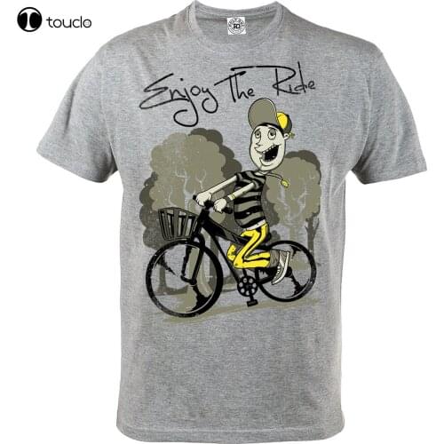 Summer Tee Shirt Cycle T-Shirt "Enjoy The Ride" Ideal For Bikes Bicycle Raicing Casual Wears Custom T-Shirt
