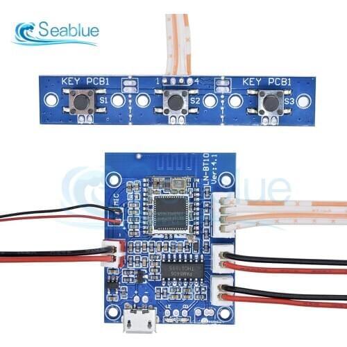 Pure Bluetooth 4.1 5W+5W Stereo Amplifier Board PAM8406 Audio Receiver Module With AEC/ANC Noise Elimination for Hand-free Call