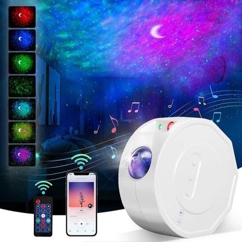 Sound Activated Moon Starry Sky Projection Lamp Bluetooth For Home Pattern Sleep Laser Small Night Light