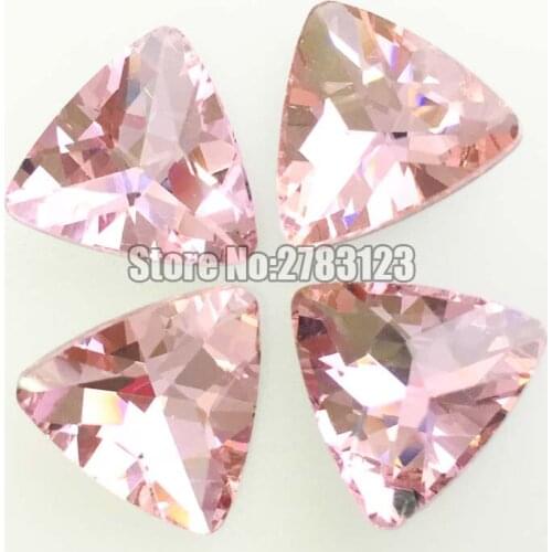 Pink Triangle AAA+ Glass Crystal pointback rhinestones,Mobile phone/nail art/diy accessories Free shipping SWTP110
