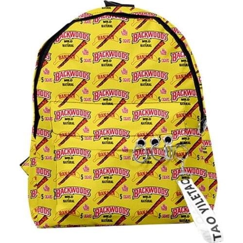 3D Cigar Schoolbag New Bag Backwoods Backpack Digital Printing Leisure None Danger Kawaii Stationery Pencil Cases Molang Cat Paw