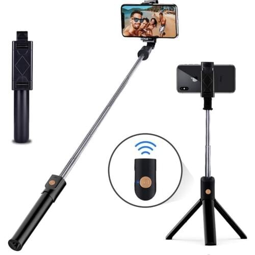 Selfie Stick Tripod Stand Holder Extendable with Bluetooth Remote Selfi Monopod For Xiaomi Mi Redmi Huawei Honor iPhone Samsung
