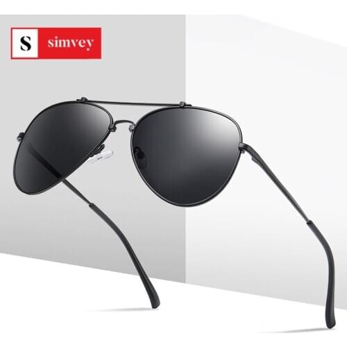 Simvey Classic Retro Cool Sunglasses for Women Men Pilot Sunglasses HD Polarized Lens Mens Eyewear for Driving Fishing UV400