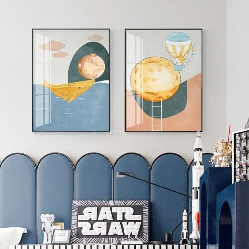 Modern Bedroom Decoration Painting Nordic Children Room Bedside s Light Luxury Cartoon Creative Frameless Core