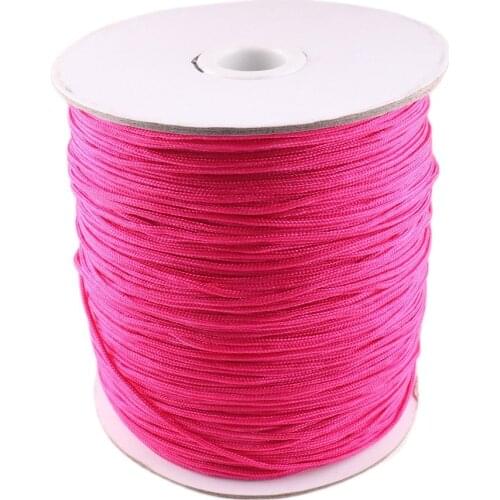 1.5mm Nylon rope with core rose red Colorful Clothesline Survival Parachute Cord Bracelet Lanyard Camping Rope DIY Hand Tool