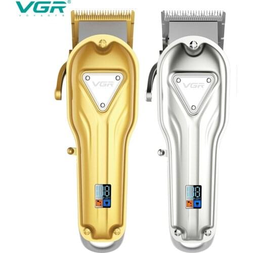 VGR Professional Full Metal Electric Hair Clipper, Rechargeable Hair Clipper, High Power with LCD Oil Head Clipper V-134