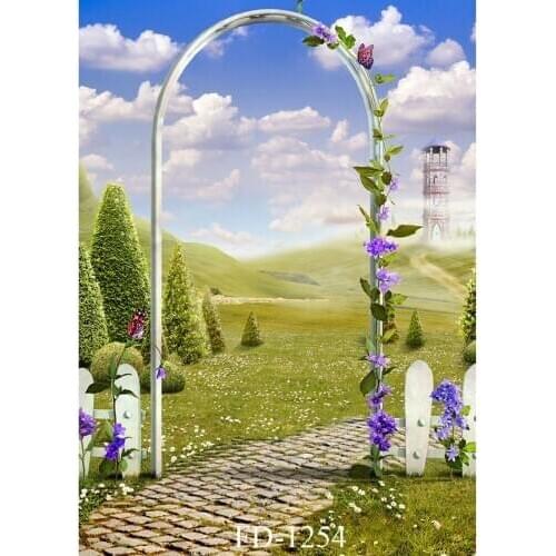 Arch Gate Walkway Photographic Background For Photograph Accessories Wedding Kids Baby Vinyl Cloth Photo Backdrop Photo Shoot
