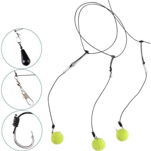 1 PC FCA Fishing Group 15-40g Wire Feeder Bait High Carbon Steel Trigeminal Knot Hook 12# Lure PE Speckle Fish Line High Quality