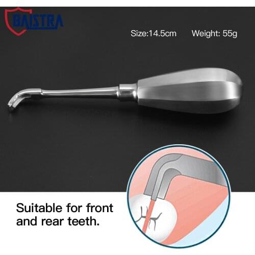 1Pcs Dental Crown Spreader Drill Dental Restoration Forcep Metal Handle Non-Slip Dental Root Elevator Cross Broken Crown Remover