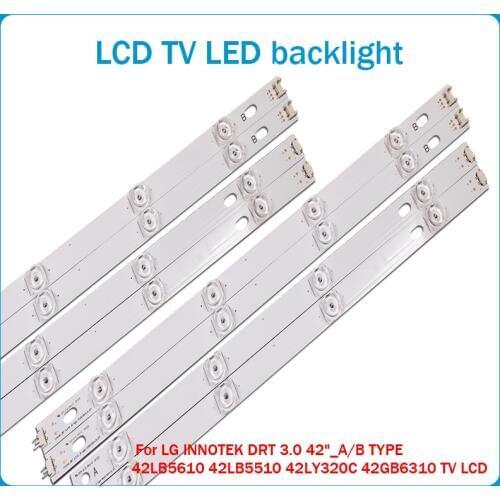 100%NEW!! 40 PCS(20*A,20*B)825mm LED strip 8 leds For LG INNOTEK DRT 3.0 42"_A/B TYPE 42LB5610 42LB5510 42LY320C 42GB6310 TV LCD