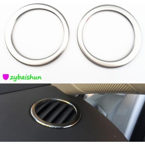 2pcs/set Stainless Steel interior speaker ring decoration circle cover for Volkswagen Sagitar