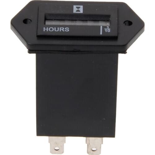 2020 New Generator Sealed Hour Meter Counter Tractor Truck Hourmeter Rectangle DC 10V-80V for Boats Trucks Tractors Cars