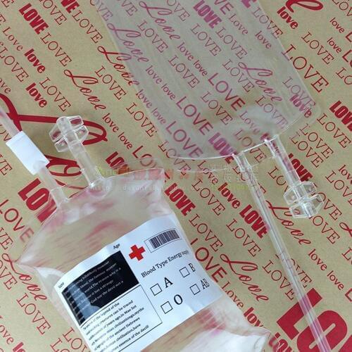 25pcs 380ml Halloween Prop Blood Drink Container, Drinking Bag, Fruit Juice Blood Drinking Pack, Beverage Bag