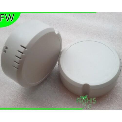 5pcs)75*25mm LED lamp driver Housing Plastic LED circular drive casing box enclosure