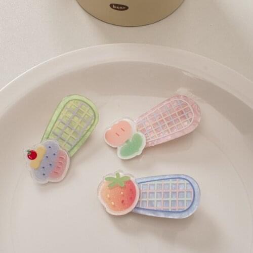 Acrylic Flower Cake Strawberry Hairpin Hair Clips Duckbill Clip Hair Barrette Accessories