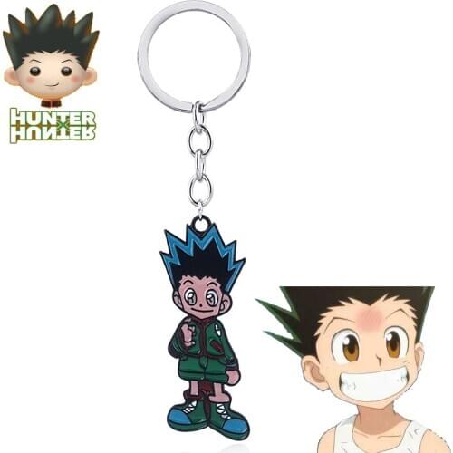 Anime Hunter x Hunter Keychain Gon Freecss Cartoon Metal Enamel Pendant Key Chains for Women Men Cosplay Props Jewelry Gift