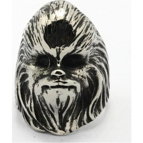 1pc Hot Selling Cool Awesome Animal Lion Head Punk Style Ring 316L Stainless Steel Mens Boy Ring