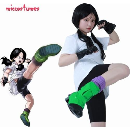 Videl Cosplay Costume with Gloves and Shoe Covers