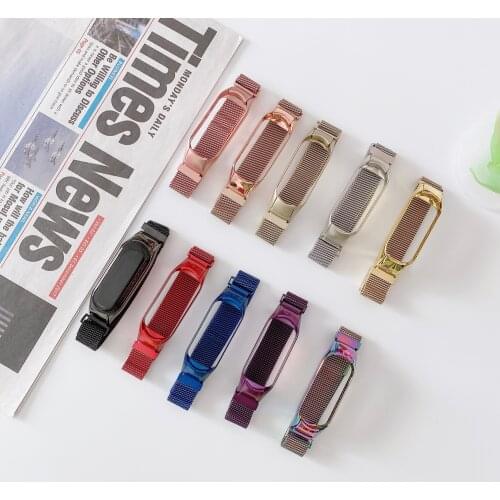 Strap For Xiaomi Mi Band 5 Wrist Metal Bracelet Screwless Stainless Steel MIband for Mi Band 5 Strap Wristbands Pulseira