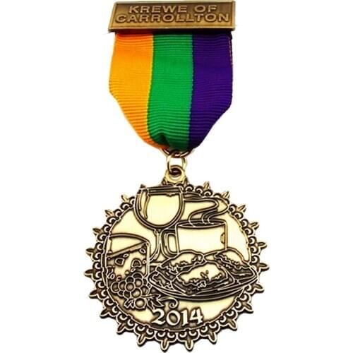 Custom Cheap Zinc Alloy Soft Enamel Metal Award Medal