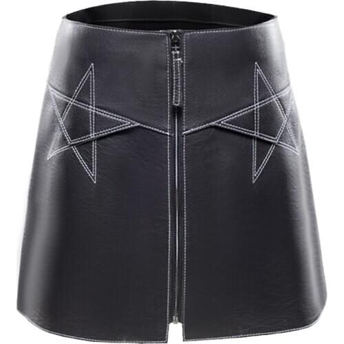 2021Minis new fall and winter sheepskin skirt is fashionable, thin and sexy, high waist and versatile, small a-skin