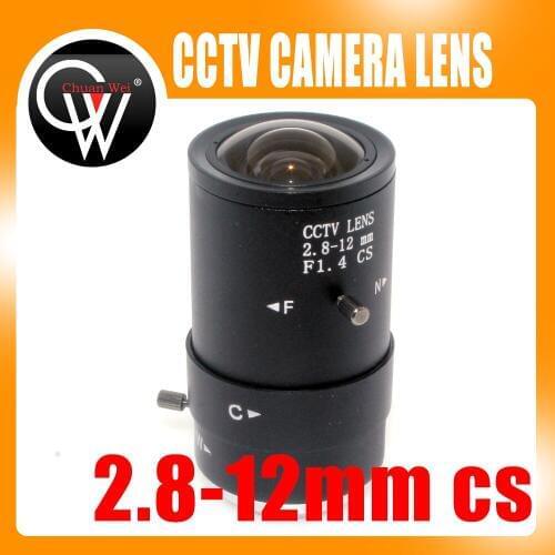 2.8-12mm lens CS Mount Varifocal Manual Iris CCTV Lens for CCTV Security Cameras