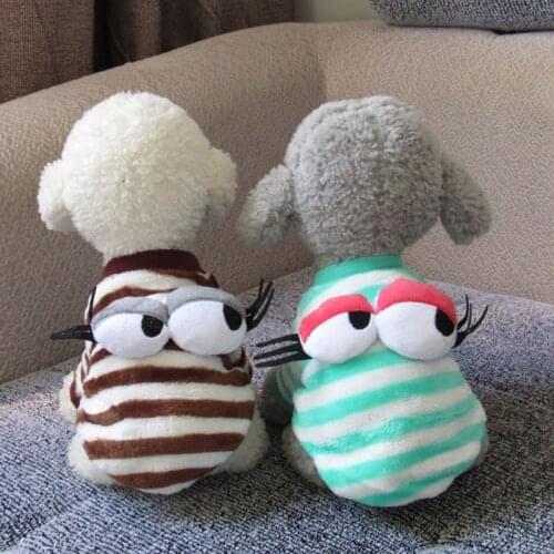 Autumn and Winter Pet Clothes Striped Sweater Cute Dogs Coat Soft Pullover Puppy Costume for Chihuahua Dog Puppy Cat