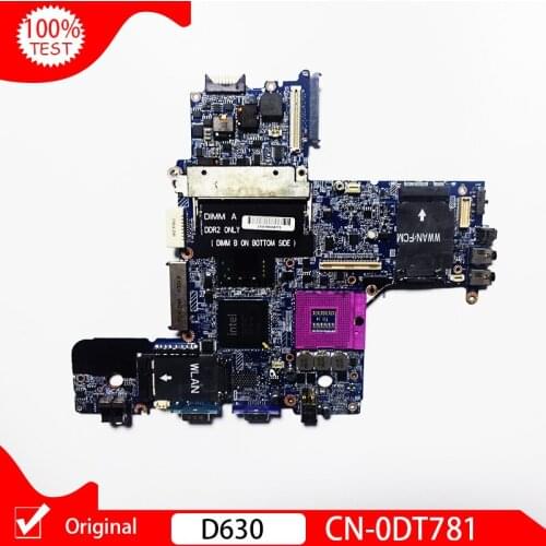 Original Laptop Motherboard For DELL Latitude D630 PP18L Notebook Mainboard CN-0DT781 0DT781 LA-3301P GM965