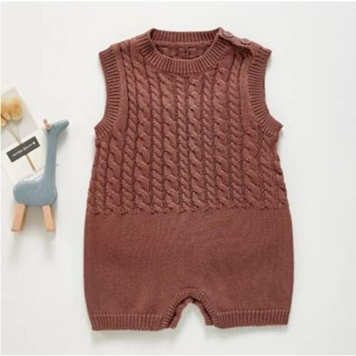 Autumn Baby Boy Girl Pure Color Knit Rompers Kids Baby Boy Girl Clothes Romper Infant Rompers Spring Children Rompers Clothes