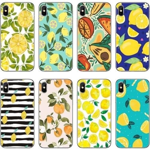 Green Leaves Fruit Lemon Transparent Phone Case For iPhone 12 11 Pro Max Mini XS Max XR X 8 7 Plus 6 6S Plus 5 5S SE 2020