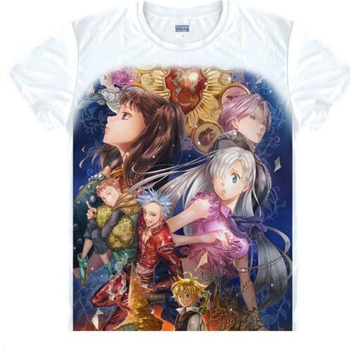 The Seven Deadly Sins T-Shirt Dragons Sin of Wrath Shirt Fashion printed t-shirts Anime Collection kawaii dress summer shirts a