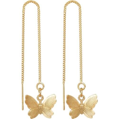 Fashion Butterfly Hanging Earrings Tassel Drop Earrings For Women Pendientes Brinco Ear Line Chain Jewelry butterfly earrings