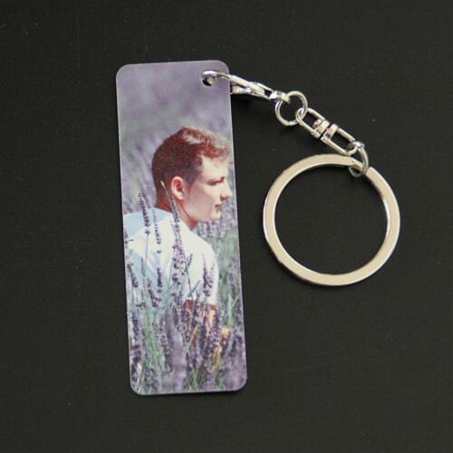 Sublimation aluminum rectangle blank keychains hot transfer printing key ring material two sides can printed 15pieces/lot