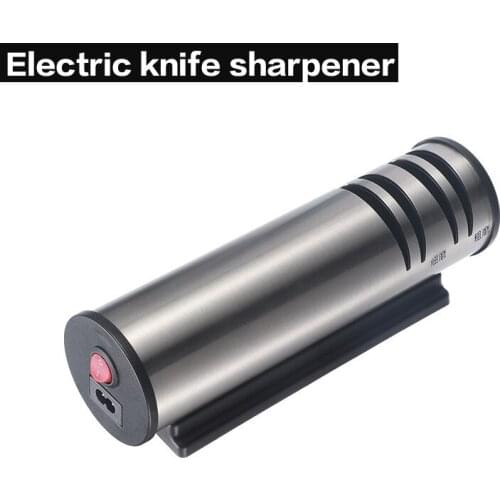 Sharpener electric Sharpening Stone Two Stages Diamond Kitchen Knife 2 Slot Electric Diamond Steel Ceramic Home Knife Sharpener