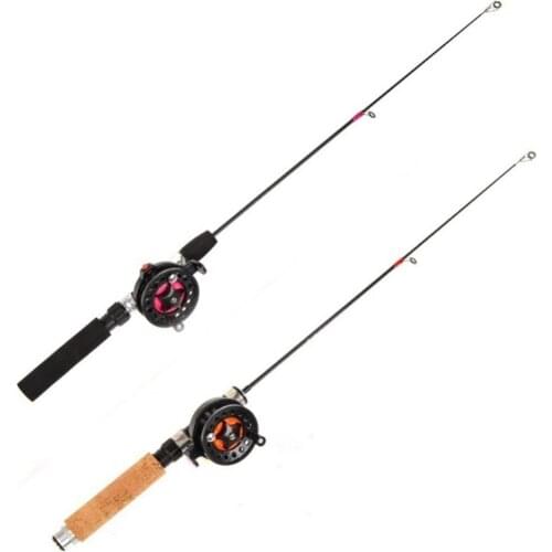 50%HOT Ice Fishing Rod Retractable Reel Telescopic Pole Stick for Freshwater Saltwater