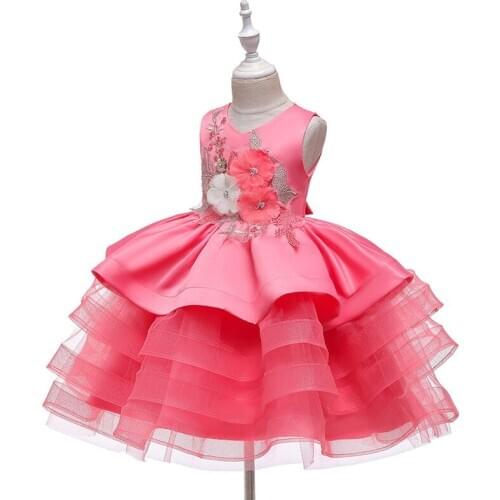 Explosive childrens wedding dress girls princess dress multi-layer mesh tulle tutu performance costume