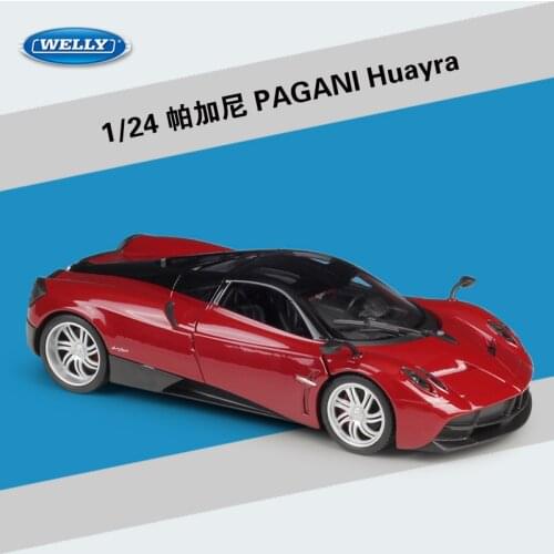 WELLY 1:24 Scale Diecast Metal Model Car Toys For PAGANI Huayra Alloy Sports Car Vehicles For Kids Collection with Original Box